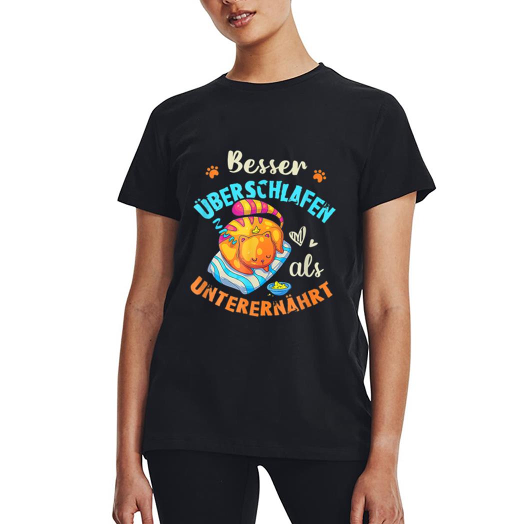 Sleep Cat Funny Pajama In German Women T-Shirt