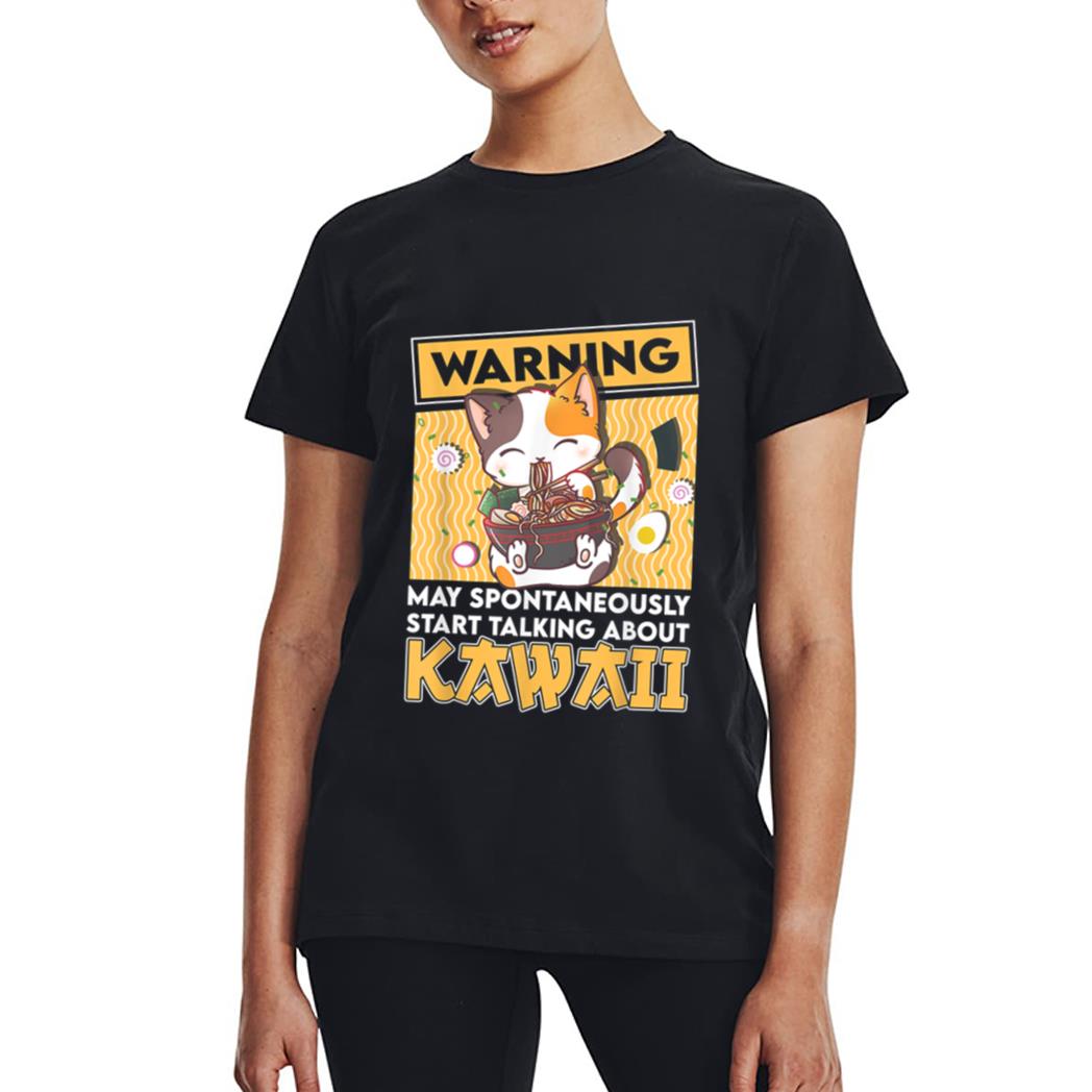 Vintage Cat Ramen Kawaii Anime Japanese Gift Girls Teenager Women T-Shirt