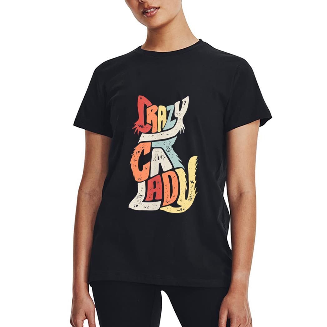 Vintage Crazy Cat Lady Funny Cat Meow Women T-Shirt
