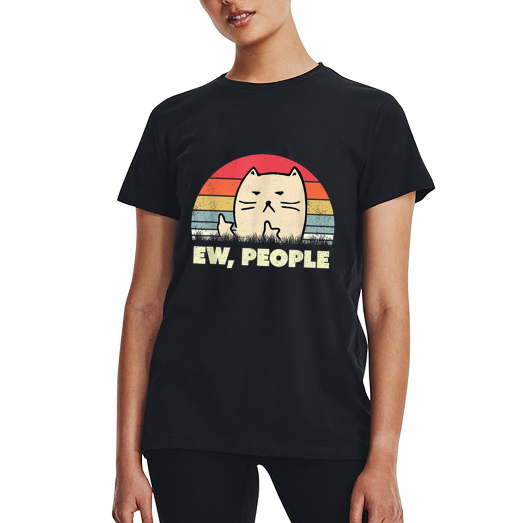 Vitnage black cat funny ew, people meowy cat kitty lovers Women T-Shirt