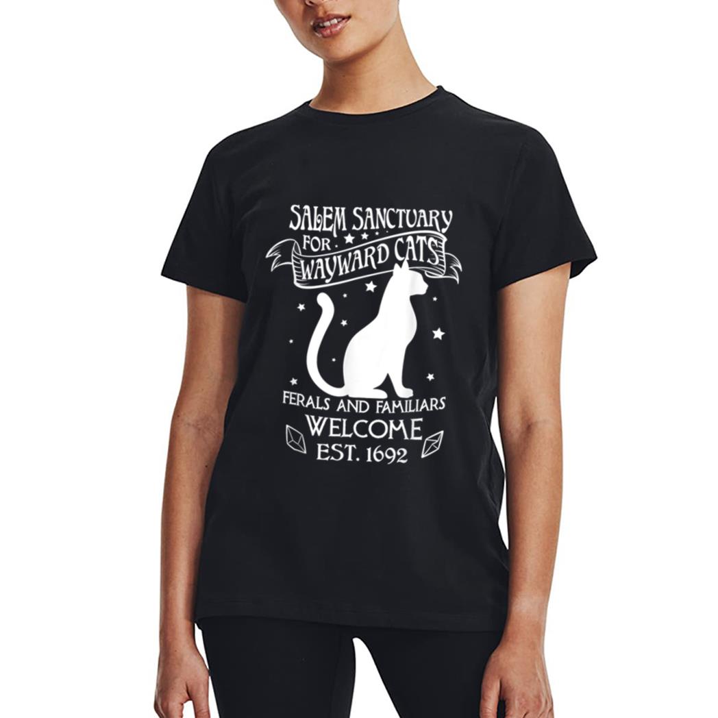 Witch Salem Sanctuary For Wayward Black Cats 1692 Gift Idea Women T-Shirt