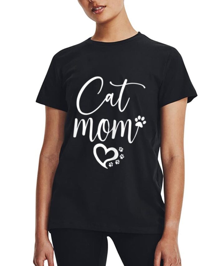 Womens Cat Mom Women T-Shirt